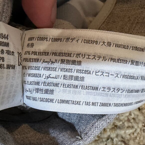 Abercrombie & Fitch Curve Love Sloane Tailored Pant Pleated Wide Leg Gray - Picture 13 of 16